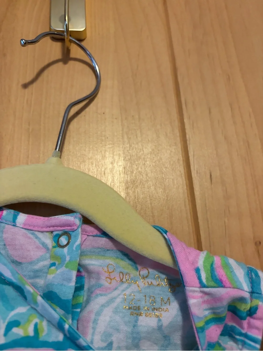 Lilly Pulitzer Sleeveless Dress Baby Lilly Tropical Floral Pink 12-18 Mo fish